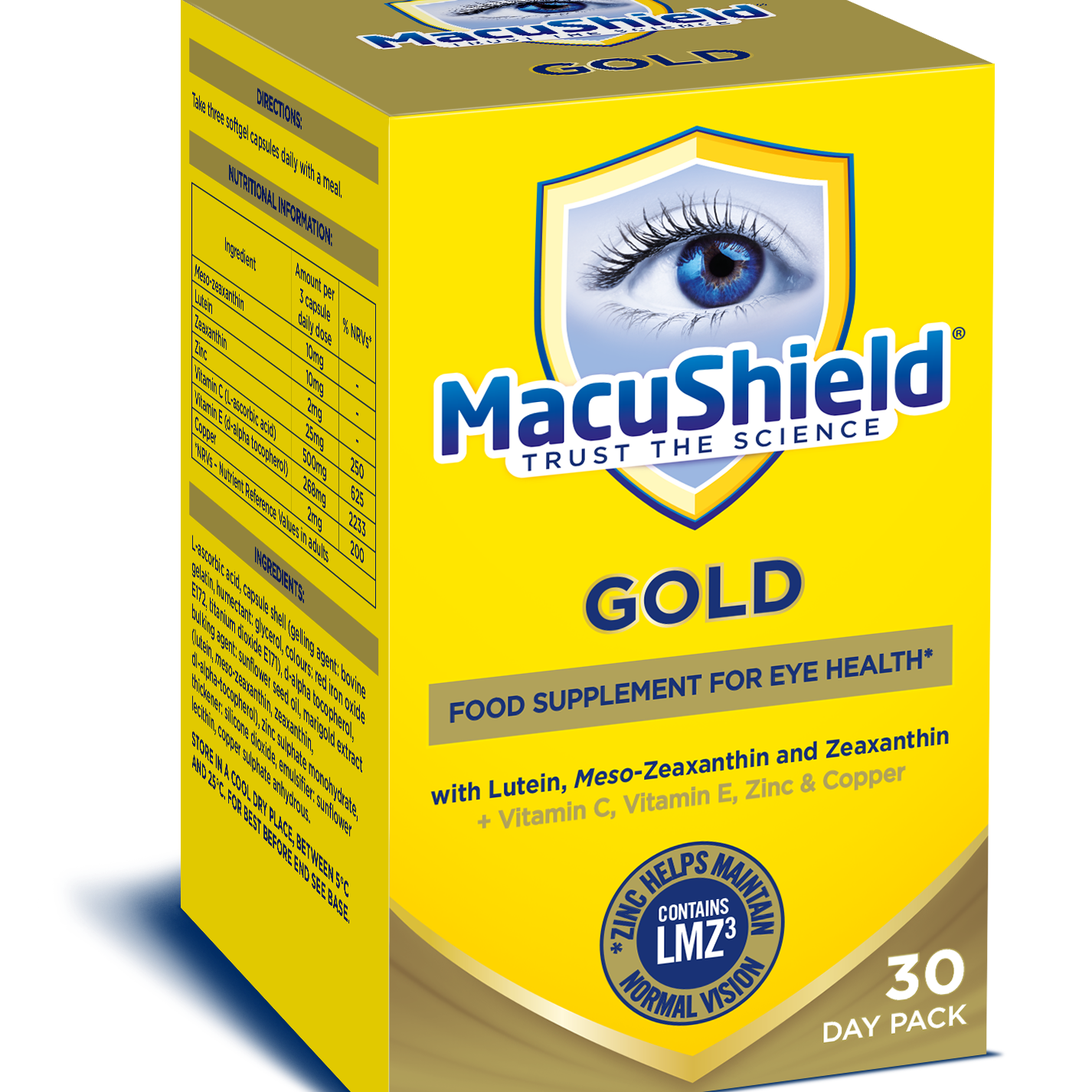 Macushield Gold kosttillskott 90-pack (30 dagar)